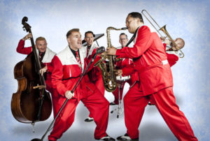 The Jive Aces In Red Xmas Outfits
