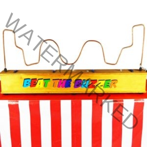 Giant Buzzer Classic Arcade Game With Colourful Lettering And Candy Stripe Decoration