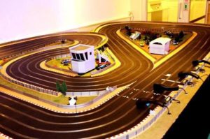 Giant Scalextric Four Lane Racing Game Track Overview