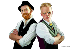 Comedy Stage Magicians Griffin & Jones Standing Back To Back With Arms Folded