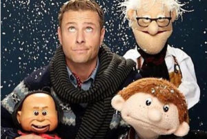 Paul Zerdin With Snow Background And Puppets