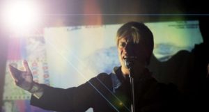 David Bowie Tribute Singing Live With Right Arm Raised