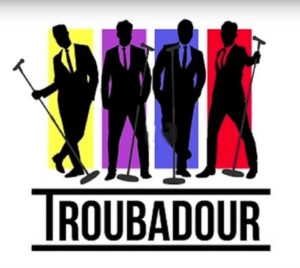 Troubadour Logo Multicoloured With Silhouette Figures First & Foremost Events Ltd