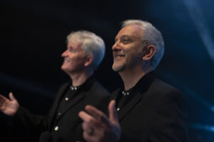 Viva Classical Crossover Duo Against A Black Background