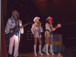 ABBA Tribute Band Performing Live Girls Wearing Stetson Hats