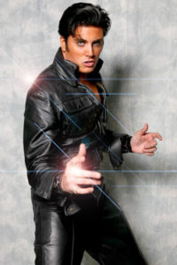 Elvis Prersley Lookalike In Black Leather