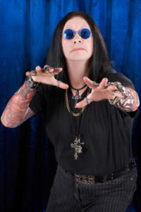 Ozzy Osbourne Lookalike In Ghoulish Pose