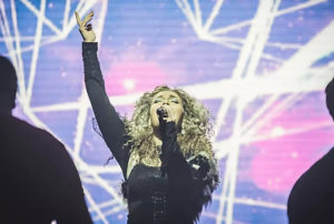 Beyonce Tribute In Black Stage Costume