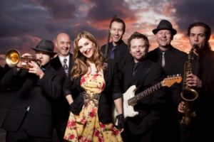 Kool City Party Band Against A Stunning Sunset Sky
