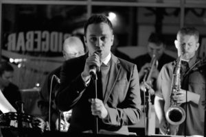 Michael Buble Tribute With Swing Band Black & White Image