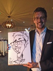 Soozi Caricaturist Guest At Party