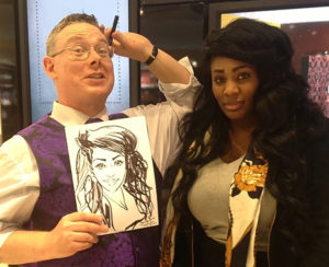 Steve Caricaturist Single Lady Drawn In Black & White