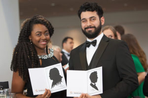 Steve Silhouette Cutter Couple At Corporate Function With Their Silhouette Portraits