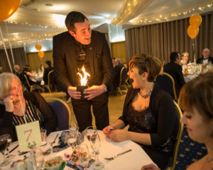 Alexander Close Up Magic Flaming Wallet Trick With Guest Reaction