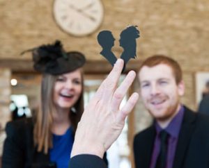 Charles Silhouette Cutter With Wedding Guests