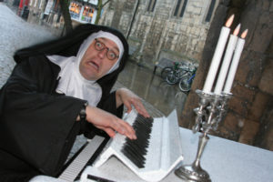 Musical Ruth The Nutty Nun Gurning At The Magical Piano