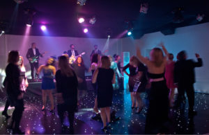 The Dukes Party Band Performing Live At A Wedding With Guests Dancing