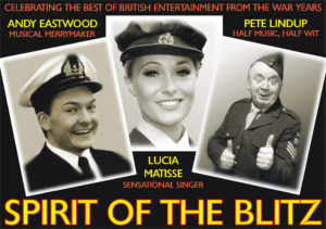 Spirit Of The Blitz Trio Poster With Black & White Cast Photos