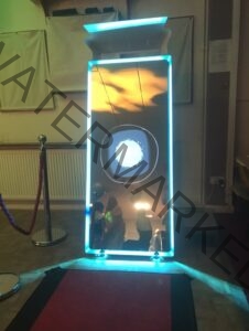 Supreme Magic Mirror Contemporary Design With Aqua Border First & Foremost Entertainment Ltd