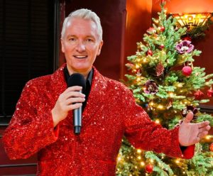 Brighton based Retro Pop & Classic Hits singer Peter Stanford performing live at a Christmas party in East Sussex
